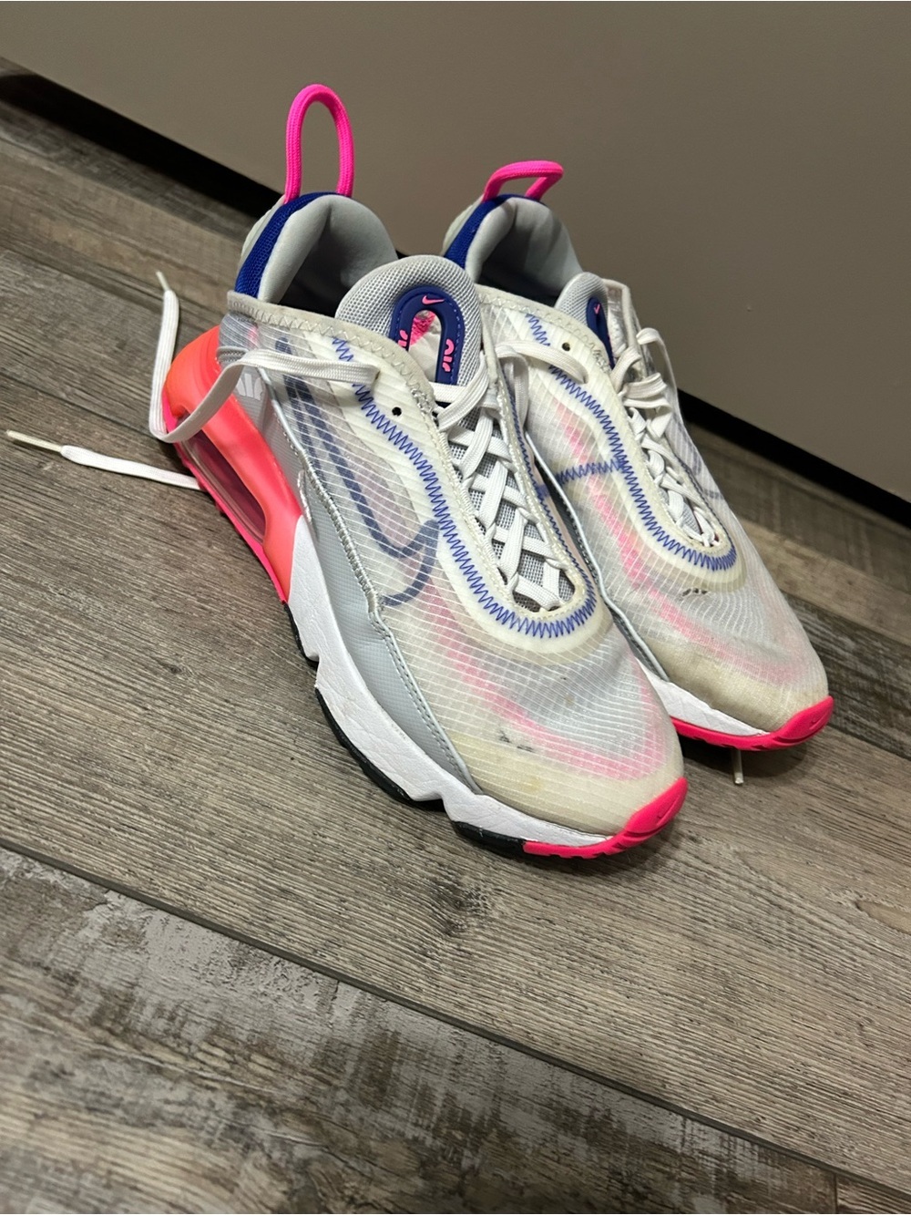 Nike Air Max 2090 White Pink Running Shoes White Concord pink